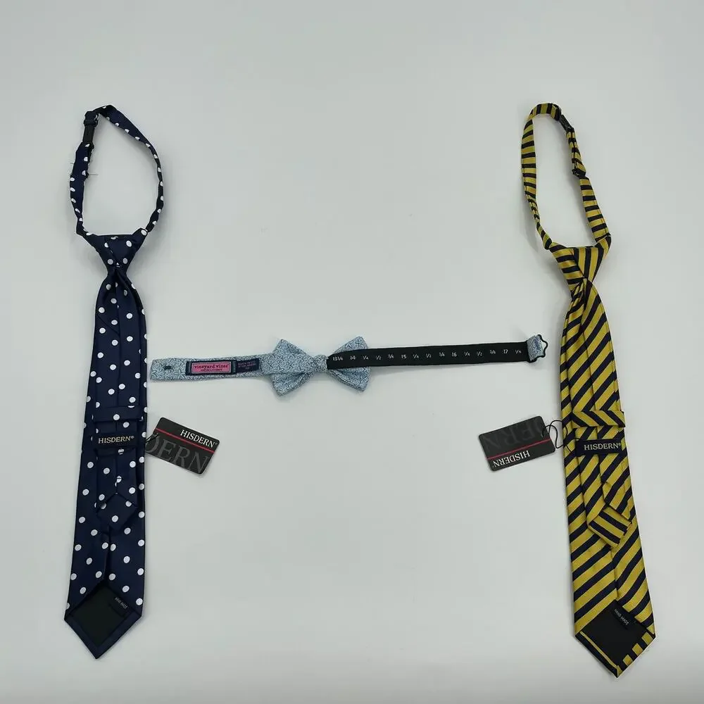 Little Boy Youth Pre-Tied Neckties and Bowtie